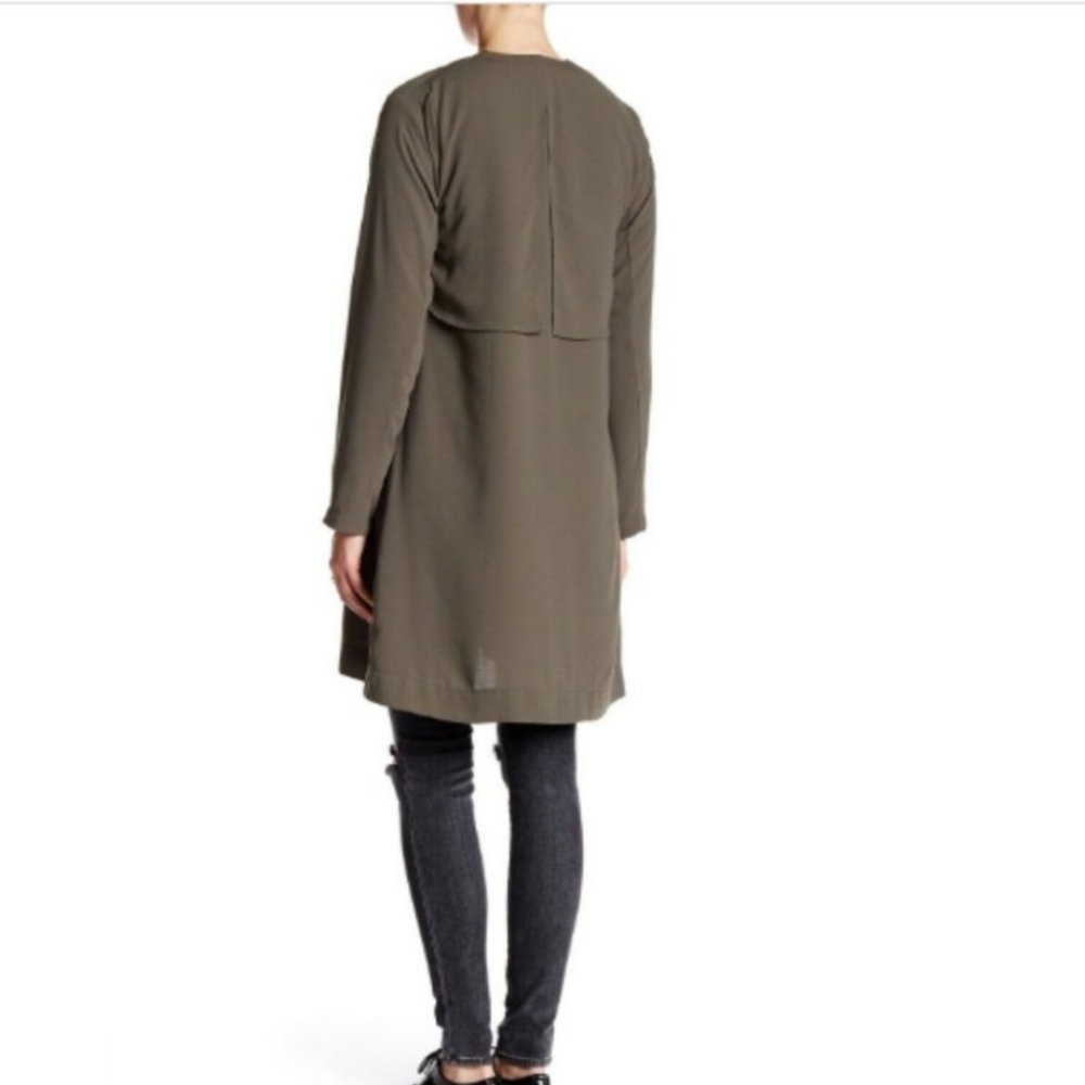 Valette Green Trench Oversized Cardigan - Picture 3 of 15